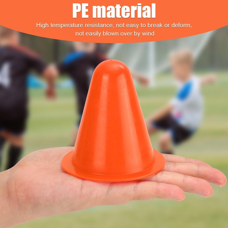 XIHIRCD 20pcs Soccer Cones, 3.15 Inch Mini Practice Cones Sports Cones Field Markers Cones Basketball Cones Training Cones for Outdoor Indoor Basketball Football Footwork Training - Image 3